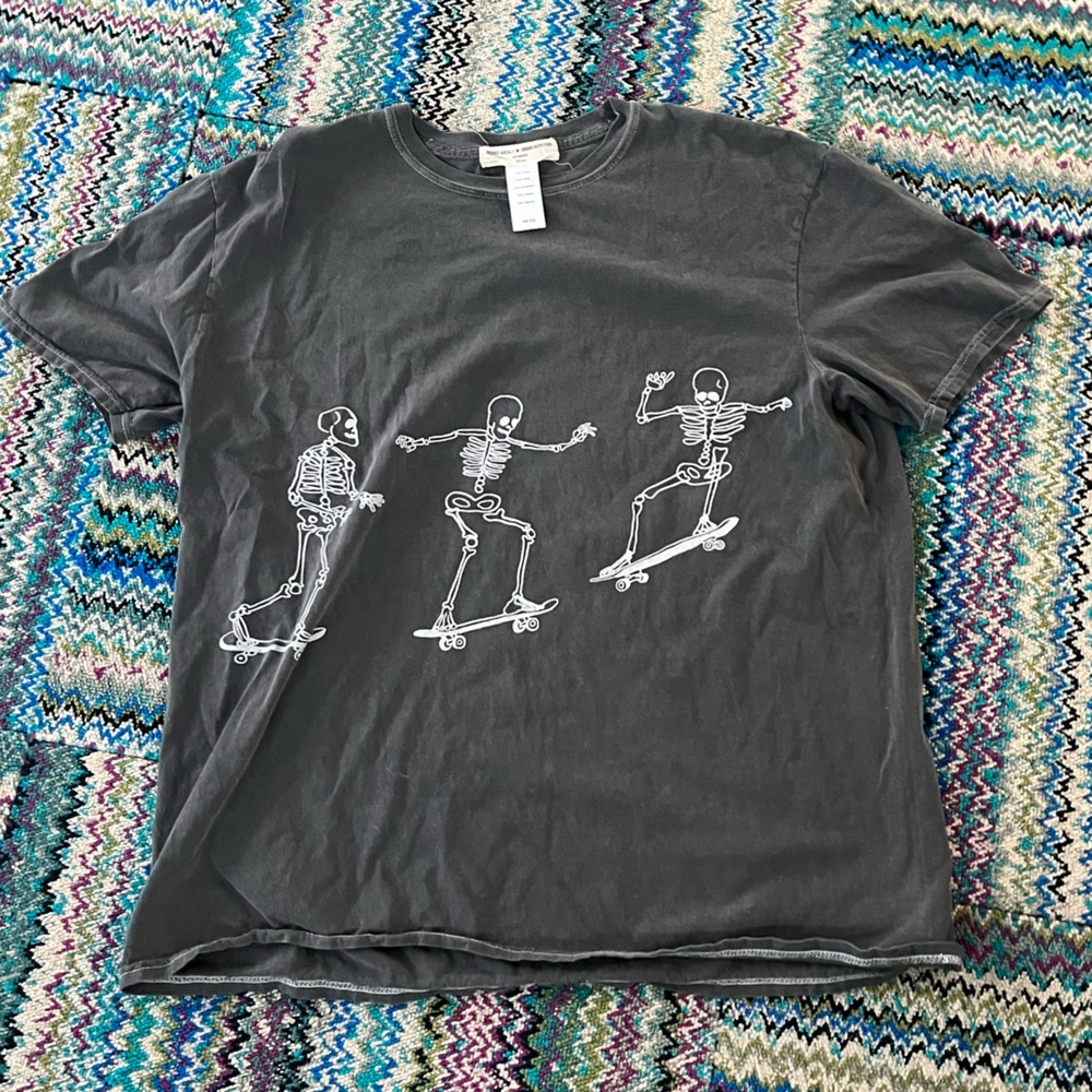 Urban outfitters oversized skeleton tshirt